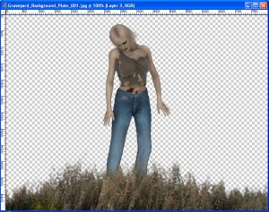 Composited over the Poser Character layer.