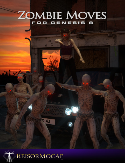 Zombie Moves for Daz3D Genesis 8